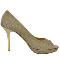 Luna Gold Glitter Platform Pumps Size 39