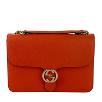 510303 Dollar Calfskin Interlocking G Orange Medium