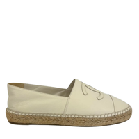 Espadrilles in White Lambskin Size 39