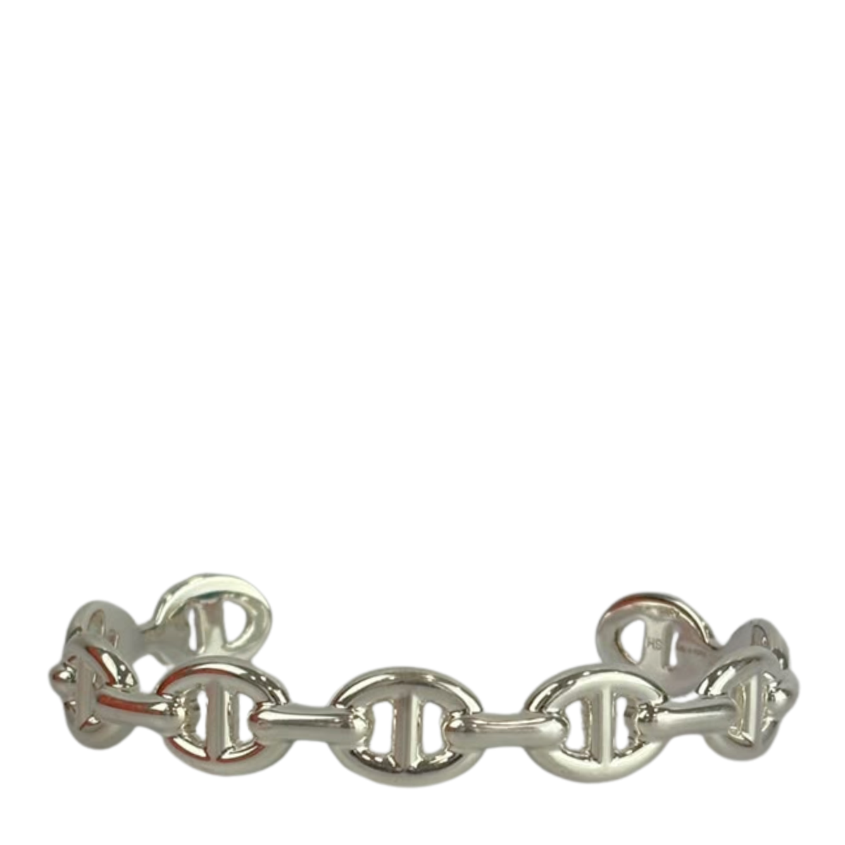 Medium Model Chaîne d'Ancre Enchaînée Bracelet Silver Size SH