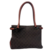 Chocolate GG Canvas Horsebit Shoulder Bag (Tom Ford Era)