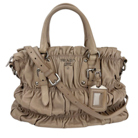BN1336 Juta Nappa Gaufre 2 Way Zipped Tote