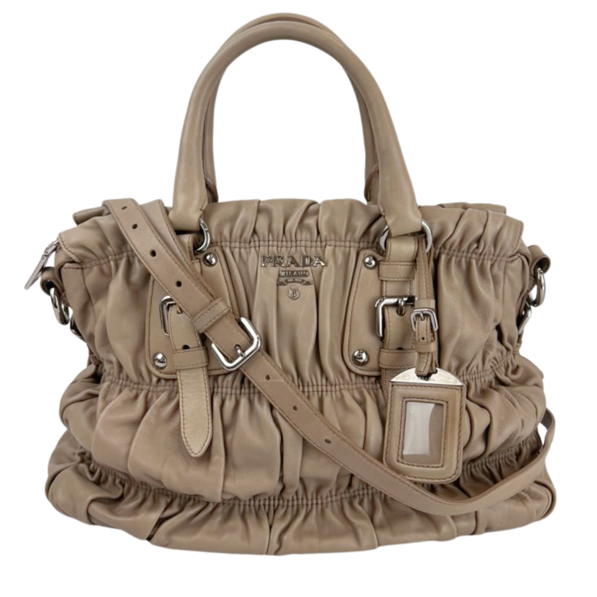 BN1336 Juta Nappa Gaufre 2 Way Zipped Tote