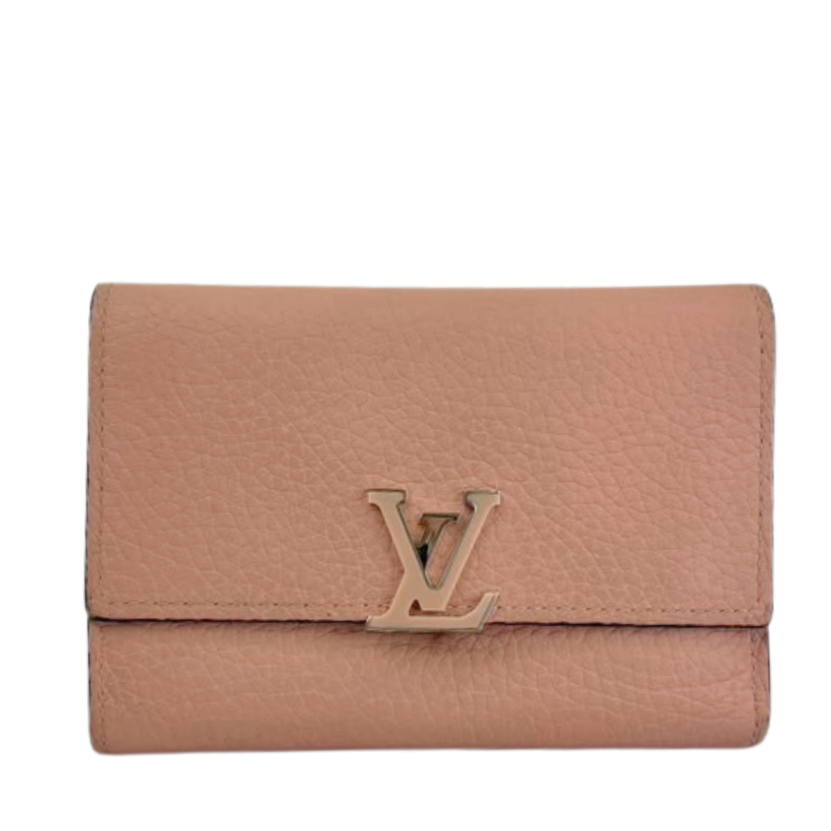 Capucines Compact Wallet in Magnolia Taurillon
