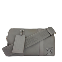 City Keepall Aerogram Gray Grained Calfskin