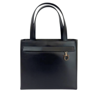 Gancini Top Handle Bag in Black