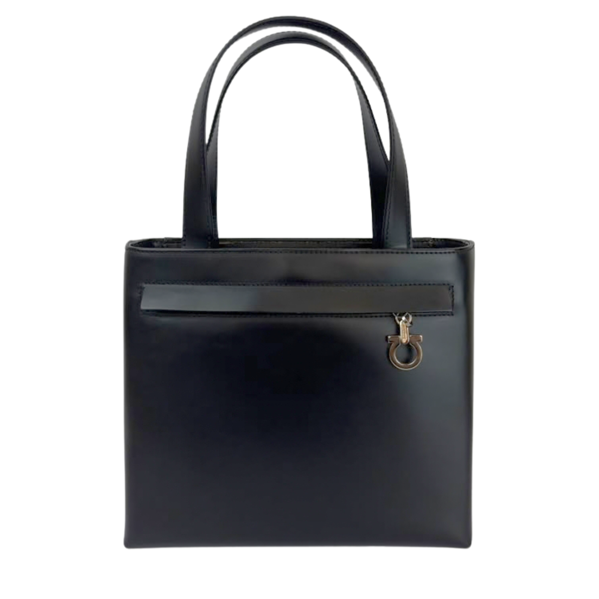 Gancini Top Handle Bag in Black