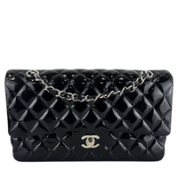 Medium Patent Leather Classic Double Flap SHW