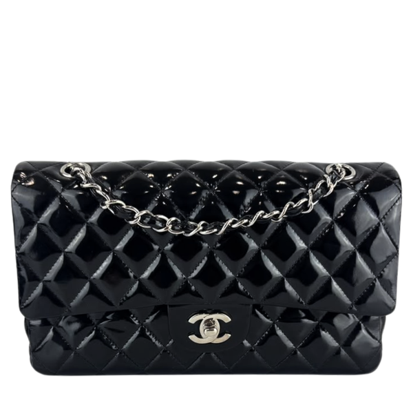Medium Patent Leather Classic Double Flap SHW