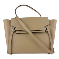 Mini Belt Bag in Light Taupe Grained Calfskin Leather
