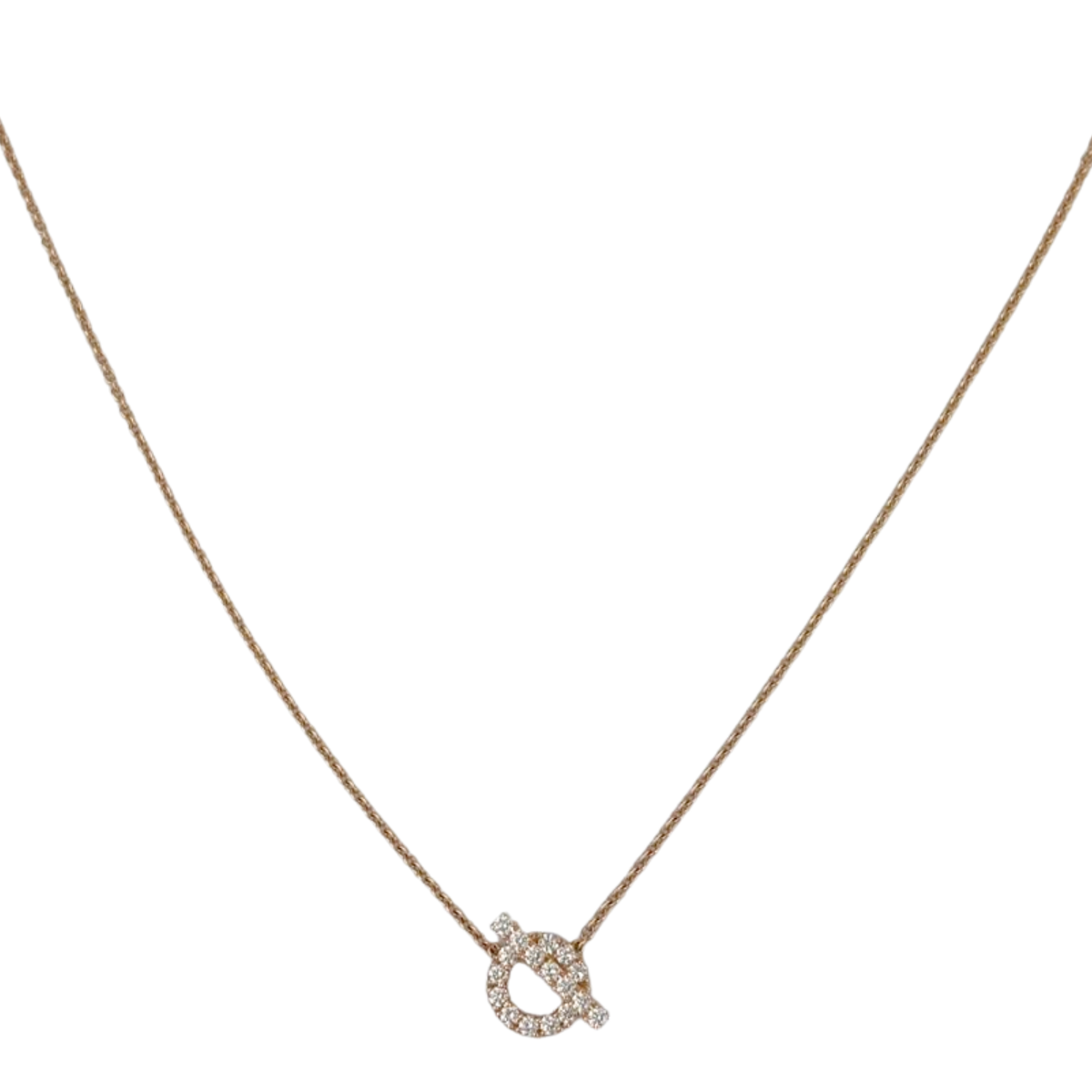 Finesse Pendant Necklace Rose Gold with Diamonds