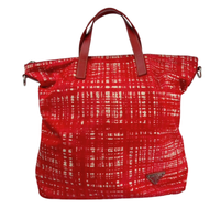 Tessuto Red & White Stampato Nylon 2-Way Tote