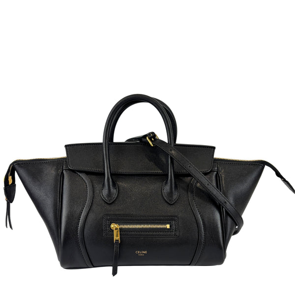 Little Luggage in Black Supple Shiny Lambskin