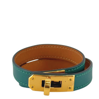 Kelly Double Tour Bracelet in Malachite Swift GHW