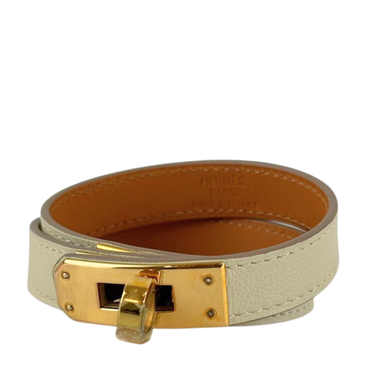 Kelly Double Tour Bracelet in Swift Nata GHW