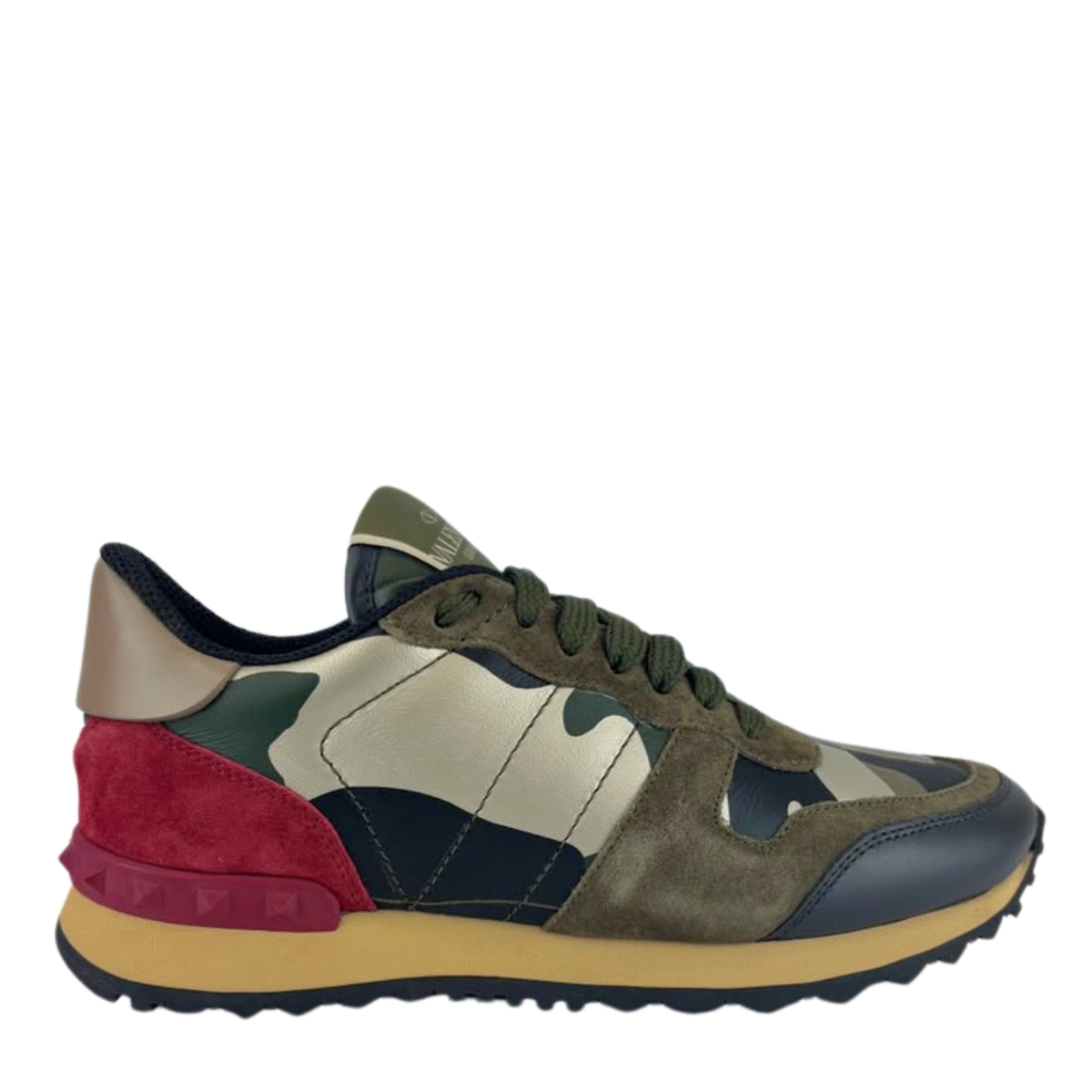 Rockrunner Camouflage Sneakers in Brown and Green Size 35