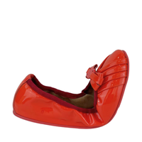 My Joyful Foldable Orange Patent Ballet Flats Size 5.5