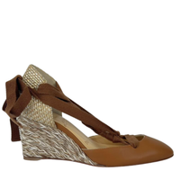 Noemia Nappa Wedges Caramel Size 36