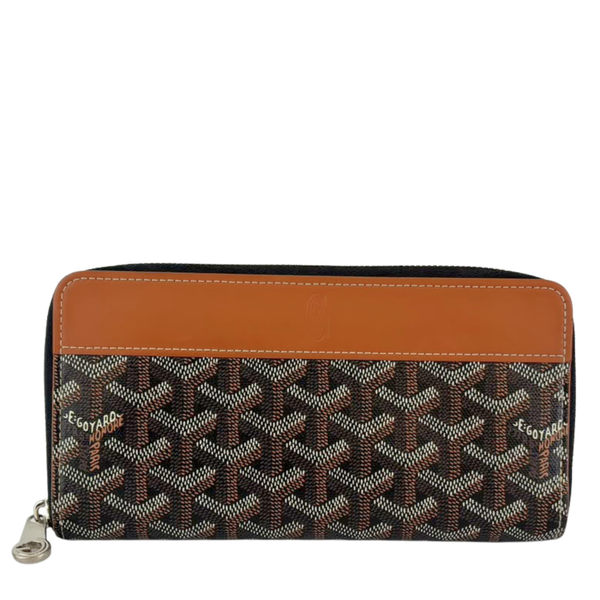 Matignon GM Zip Around Wallet Tan Black
