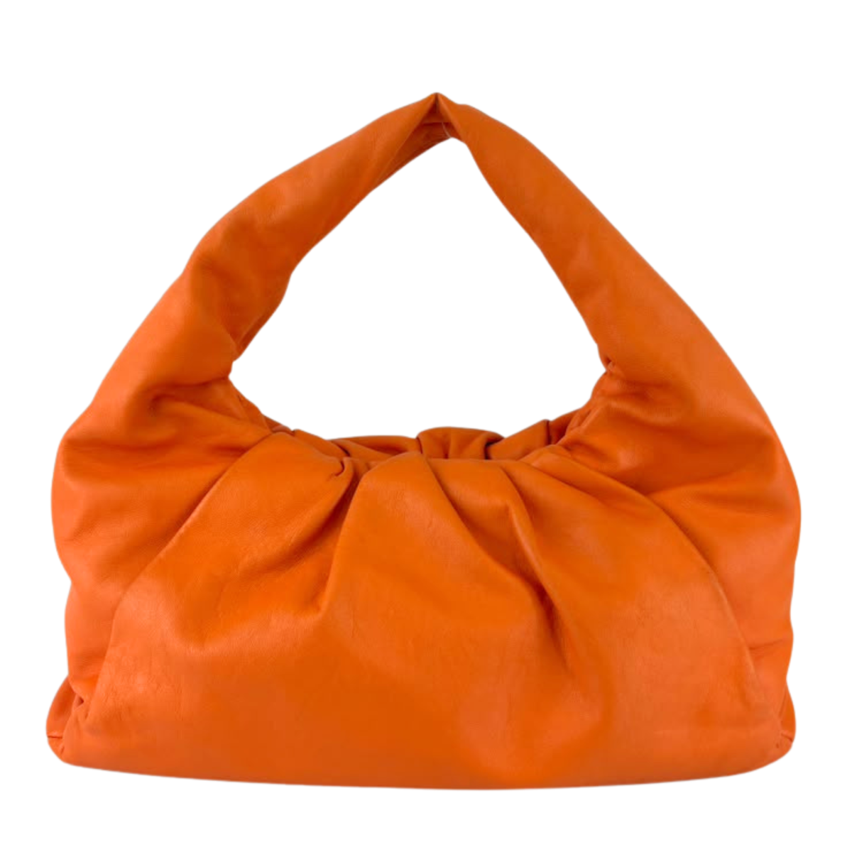 The Shoulder Pouch Orange Calfskin