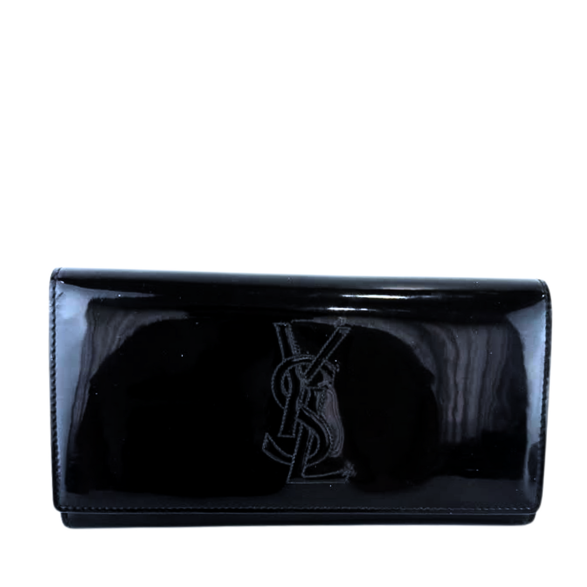 Belle de Jour Patent Leather Long Wallet Black