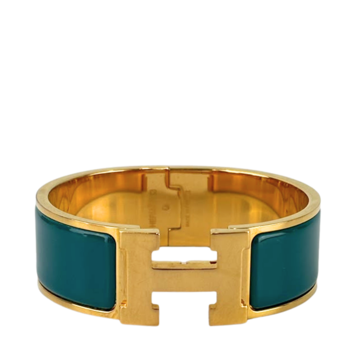 Clic Clac Enamel Bracelet in Vert Flamboyant GHW