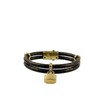 Canvas Keep It Twice Monogram Gold Tone Bracelet