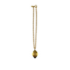 1980s Vintage Gold Chain & CC Lozenge Pendant