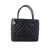 Medallion Tote in Black Caviar SHW