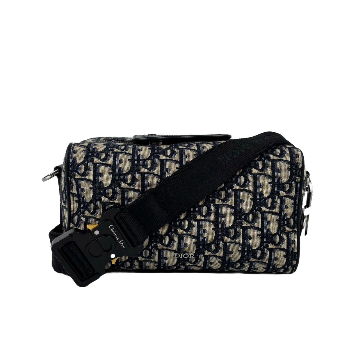 Lingot 22 Blue Oblique Jacquard Canvas Crossbody Bag – Glampot