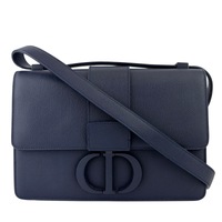Montaigne Shoulder Bag in Navy Blue Matte BHW