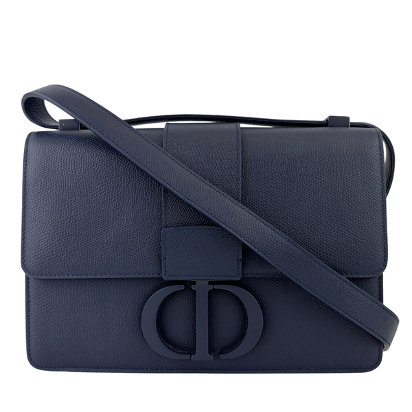 Montaigne Shoulder Bag in Navy Blue Matte BHW