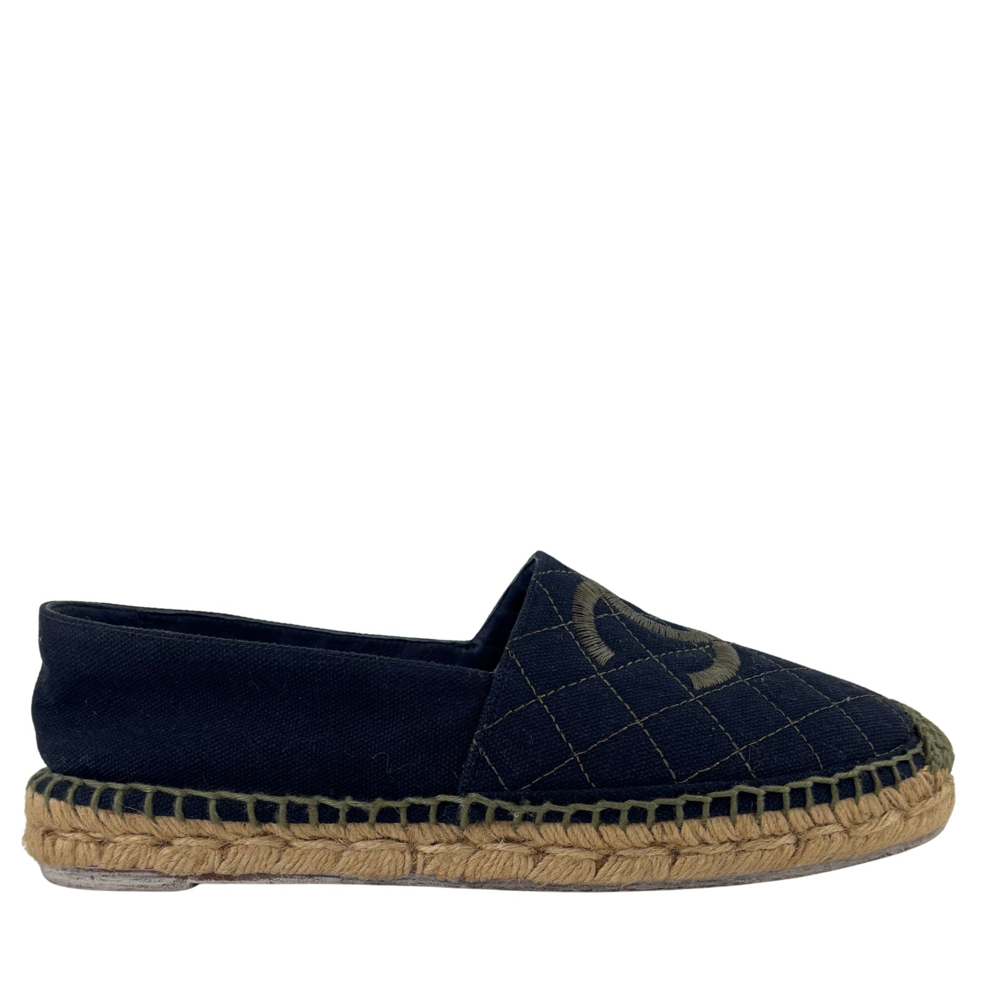 Chanel Biarritz CC Espadrilles Blue Green Size 38 – Glampot