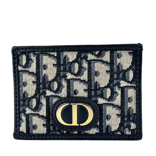 Navy Blue Oblique 30 Montaigne Freesia Card Holder