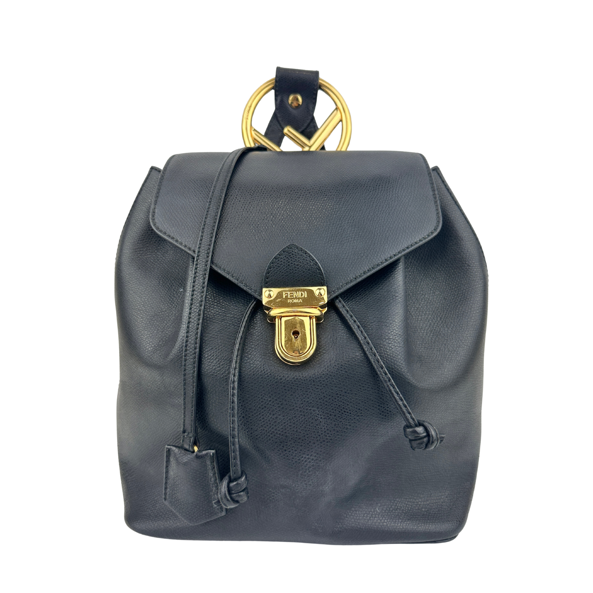 Vitello Cruise F is Fendi Black Drawstring Backpack