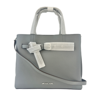 Emilia Medium Storm Pebbled Leather Satchel Bag