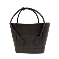 Matt Rubber Mini Arco Tote in Brown
