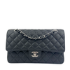 Medium Classic Double Flap Black Caviar SHW