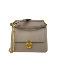 Sept Mini Taupe Smooth Calfskin Leather Bag