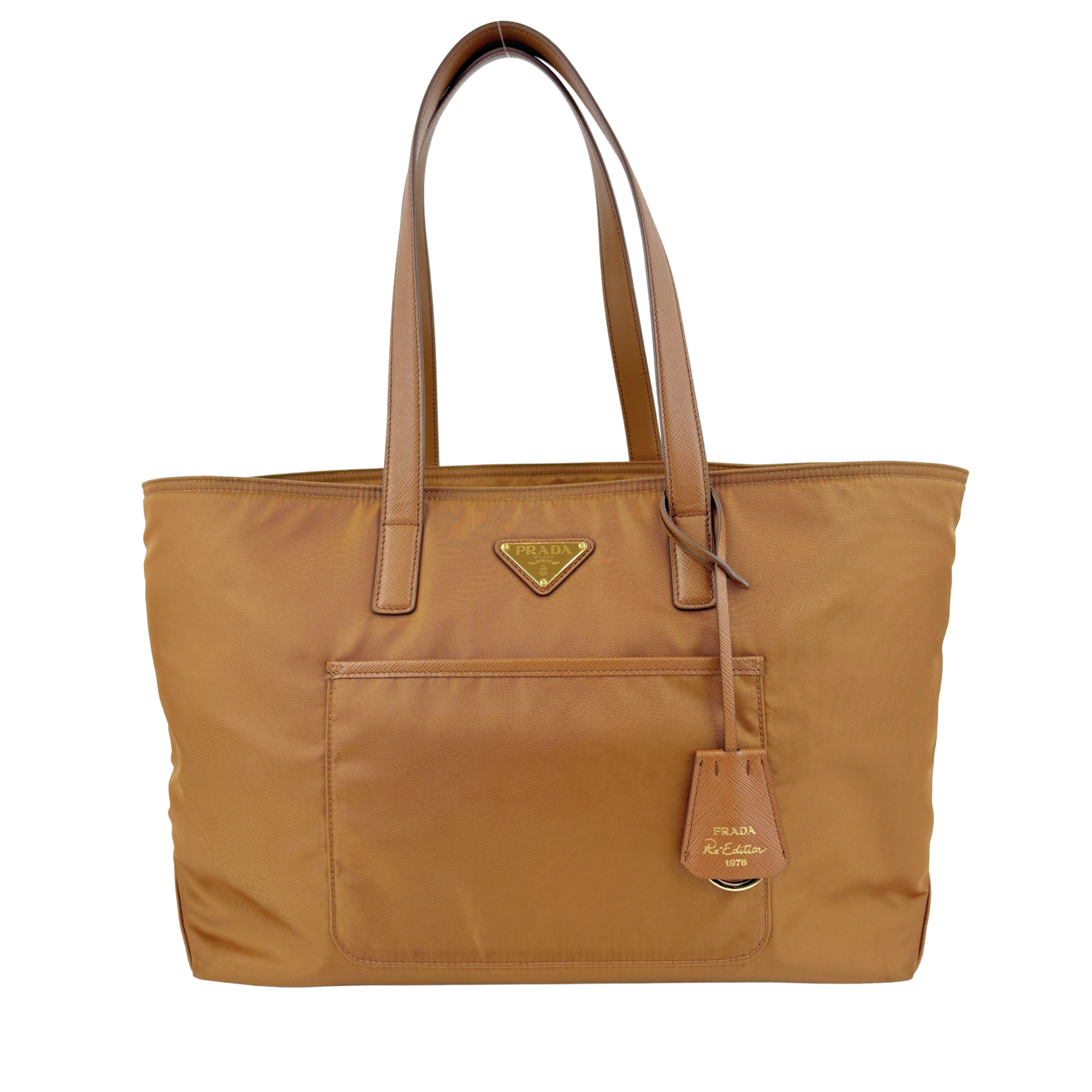 1BG555 Re-Edition 1978 large Re-Nylon and Saffiano Leather Tote Bag