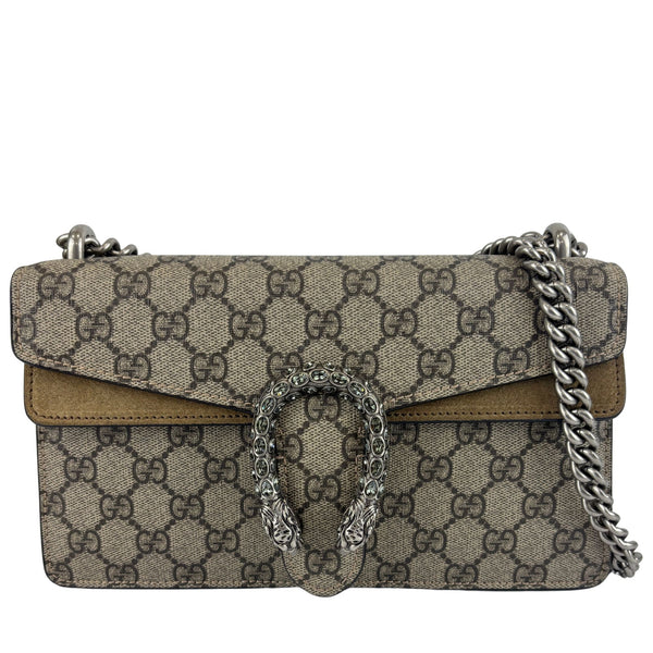 Dionysus Small GG Coated Canvas Crystal Embellished Metal Shoulder Bag