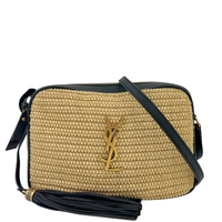 Lou Woven Raffia Camera Bag