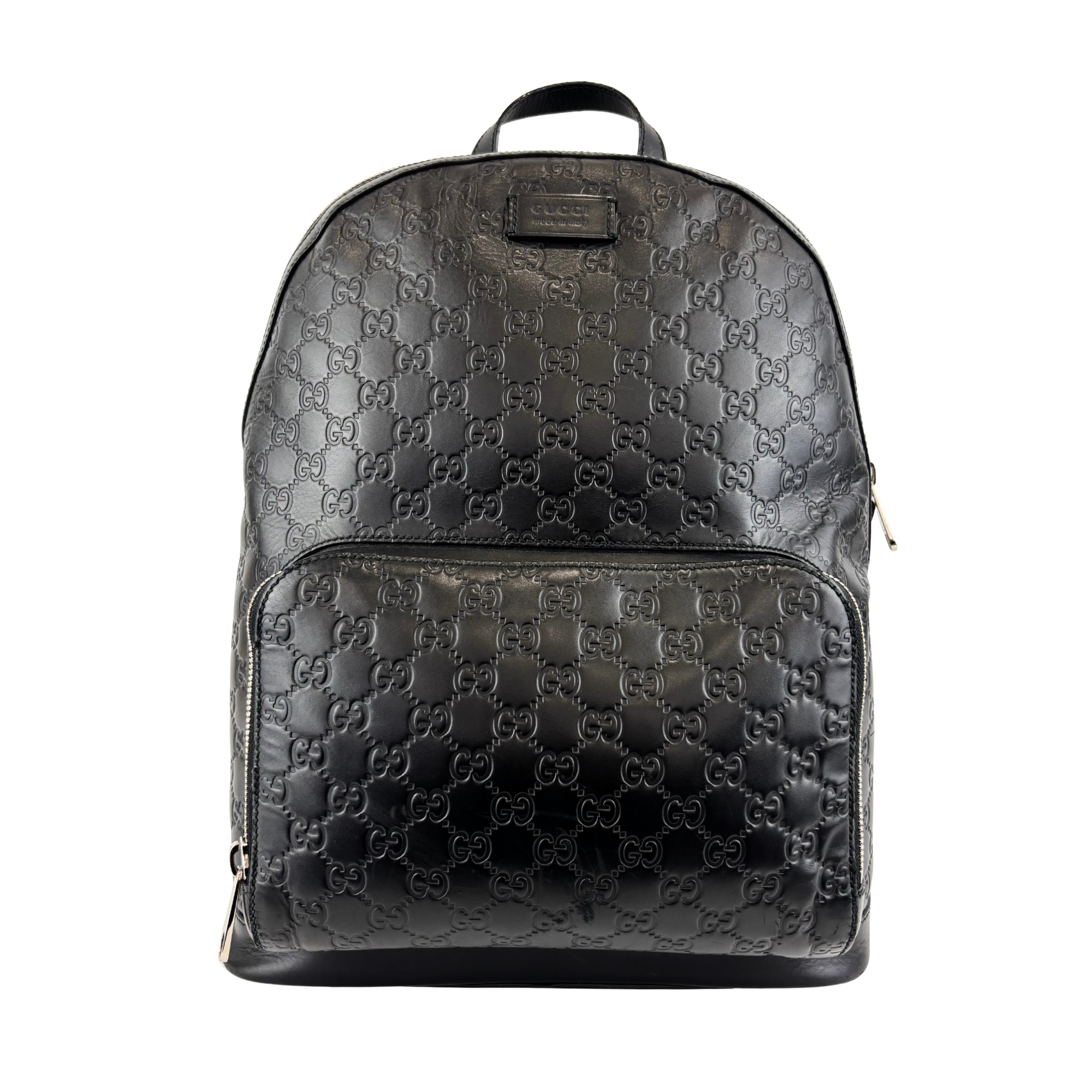 Guccissima Leather Signature Backpack Black