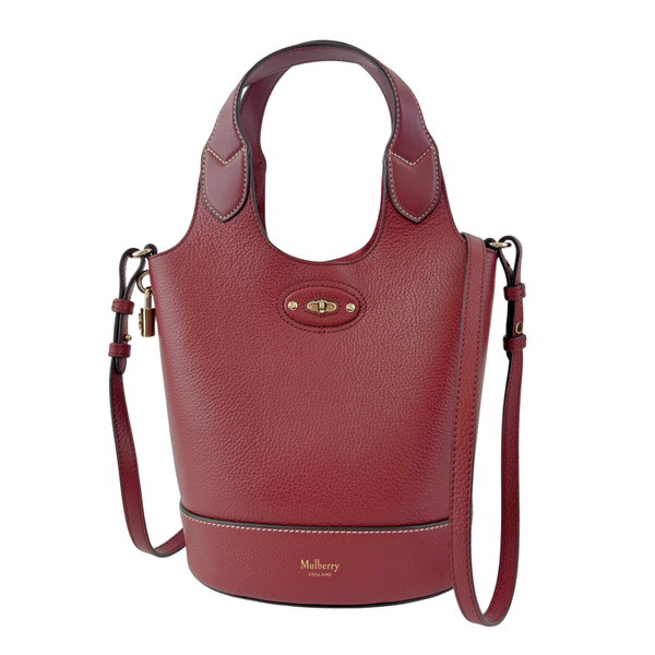 Small Lily Tote Bag Small Classic Grain & Silky Calf Leather Burgundy