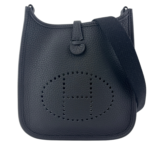 Mini Evelyne TPM in Black Taurillon Clemence