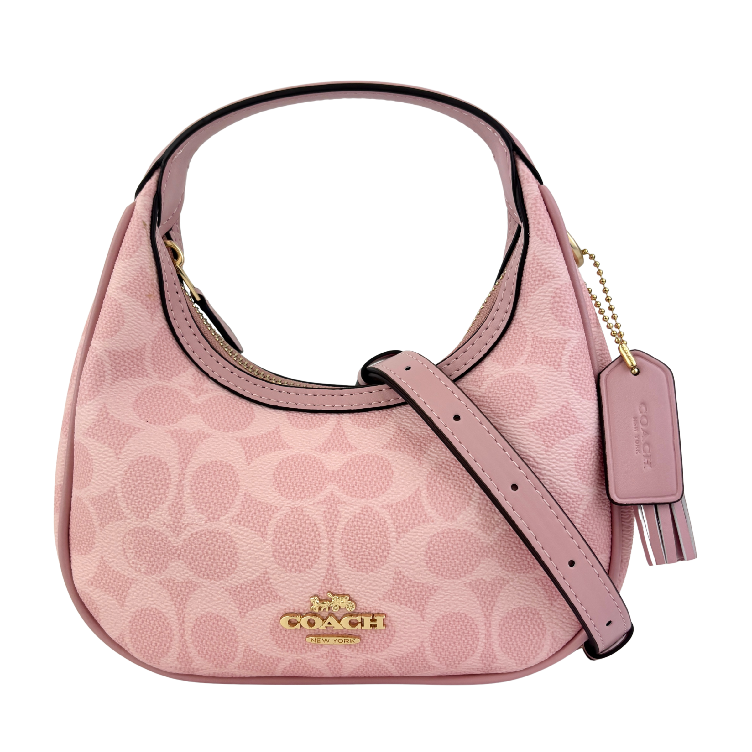 Pink Carmen Mini Crossbody Bag In Signature Canvas CAM83 - Glampot