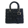 Medium Lady Dior in Black Cannage Lambskin BHW