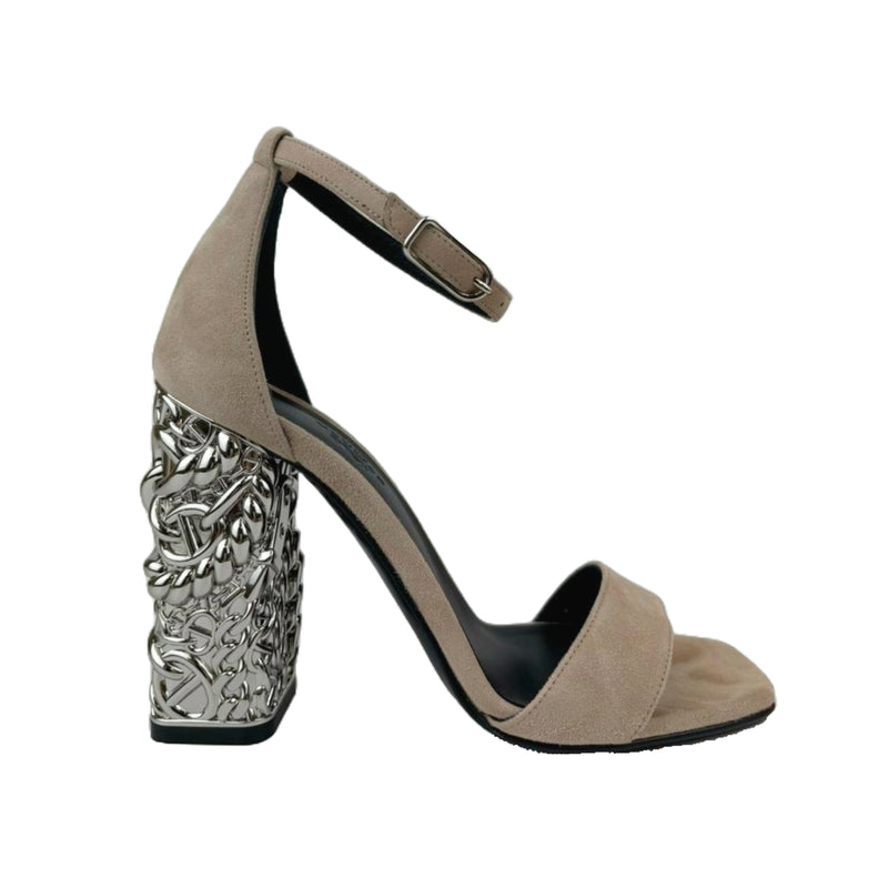 Glam 105 Sandals in Beige Suede Goatskin&nbsp;