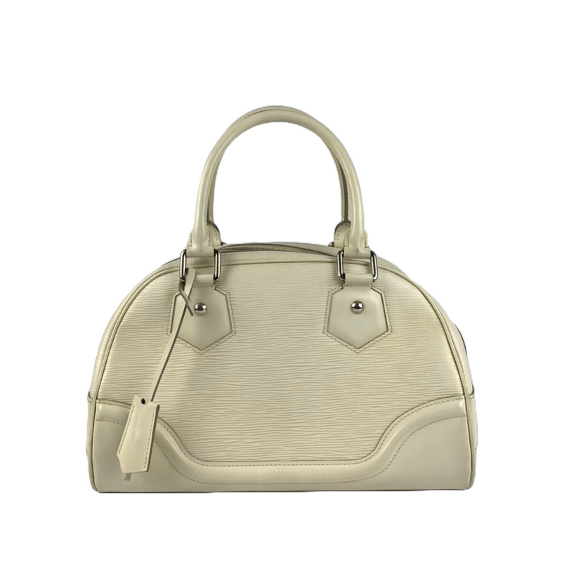 Ivory Epi Leather Bowling Montaigne PM Bag