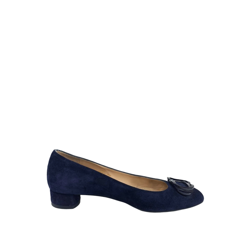 Anicia 25 Flats in Navy Blue Suede